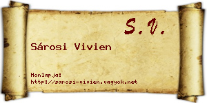 Sárosi Vivien névjegykártya
